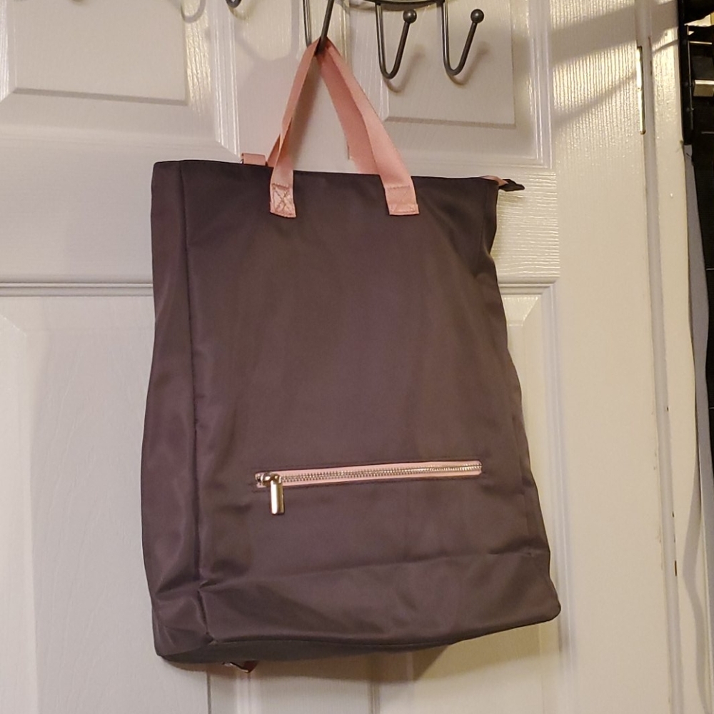 Grey Backpack Purse